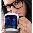 thumbnail image 2 of 3drose, Fireworks Over the Skyline of Miami at Night, 11oz Two-tone Black Mug, 2 of 6