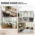 thumbnail image 7 of Modern Fabric Dining Chairs Set of 2, Upholstered Chairs with Backrest for Kitchen, Beige, 7 of 7