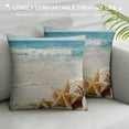 thumbnail image 3 of Shiartex Summer Beach Throw Pillow Covers\ Blue Ocean Sea Starfish Scallop Pillow Cases Coastal Nautical Theme Home Decorative Pillows Cushion Cover for Sofa Couch Chair Outdoor, 3 of 5