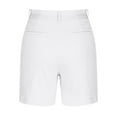 thumbnail image 5 of vigerkar Womens Casual Elastic Waist Wide Leg Shorts Summer Dressy Work Quick Dry Outdoor Shorts with Pockets White, XL, 5 of 5