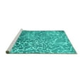 thumbnail image 2 of Ahgly Company Machine Washable Indoor Rectangle Abstract Turquoise Blue Contemporary Area Rugs, 6' x 9', 2 of 4