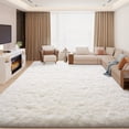 thumbnail image 3 of Janvonne Area Rugs for Living Room,8x10ft Soft Fluffy Shaggy Indoor Floor Carpet for Bedroom,Dorms, Nursery Rooms, Home Decor Aesthetic,Cream White, 3 of 8