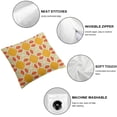 thumbnail image 4 of Acheng  Geometric Throw Pillow Cushion Cover, Linked Bold Geometric Shapes 70s Vintage Minimalist Pattern Bohemian Design, Decorative Square Accent Pillow Case,Orange Cream,Set of 2 White, 4 of 6