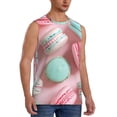 thumbnail image 2 of Fotbe Pastel Macarons Delight Men's Camiseta sin Mangas Estampada para Hombres, Playera Casual para Gimnasio, Entrenamiento, Playa-Small, 2 of 7