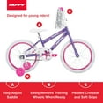 thumbnail image 5 of Huffy 18in Sea Star Kids Bicycle, for Kids Ages 4+, Training Wheels, Child, Purple, 5 of 16