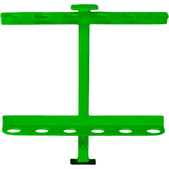 Green Touch Industries Inc. 24 Inch Large Steel Hand Tool Rack with Mounting Hardware for Open Trailers Storage, Up to 6 Tools, Green