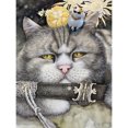 thumbnail image 2 of Cuadros Decorativos Lindo gato sable 5D DIY taladro redondo completo diamante pintura lienzo decoración manualidades Likrtyny embutido en tela, 2 of 9