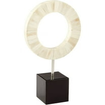 Cyan Design Small Olympian Sculpture Olympian 16" Tall Stainless Steel, Bone And Wood