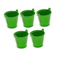 thumbnail image 3 of 5 cubos pequeños de metal, contenedores portátiles resistentes para pintar, centro de mesa para dulces Verde, 3 of 9