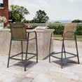 thumbnail image 2 of Pellebant High Back Outdoor Bar Stool - Set of 2, Gray, 2 of 7