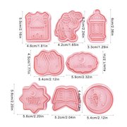 8Piece Eid Fondant Cookie Stamp Set Biscuits Stamp Eid Cookie Mould Set For Crafting Unique Fondant Designs