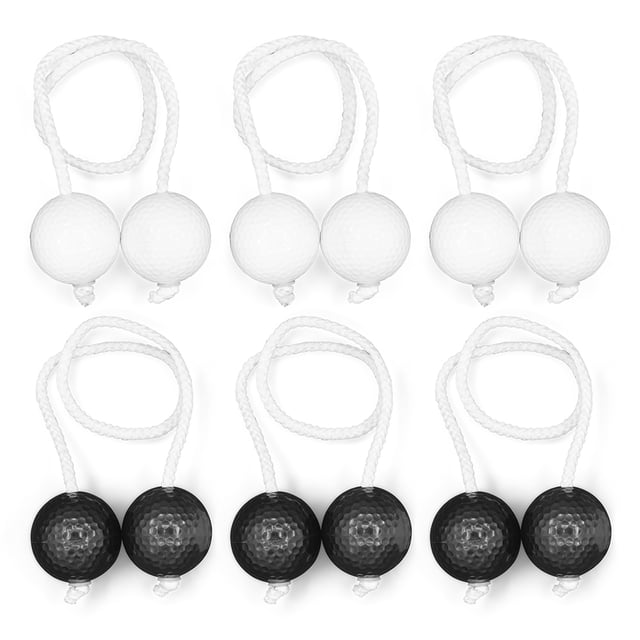 Graflsoa Ensemble de Bolas de Lancer d'Échelle d'Extérieur de Qualité Supérieure - Lot de 6 (3 Rouges et 3 Bleus) avec Corde en Nylon Lestée pour Jeux de Ballon Échelle, Fabriqué à Partir de Vraies Balles de Golf, Matériau PE Durable