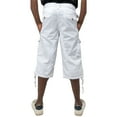 thumbnail image 2 of X RAY JEANS Mens Belted 18" Inseam Below Knee Long Cargo Shorts, White, 36, 2 of 6