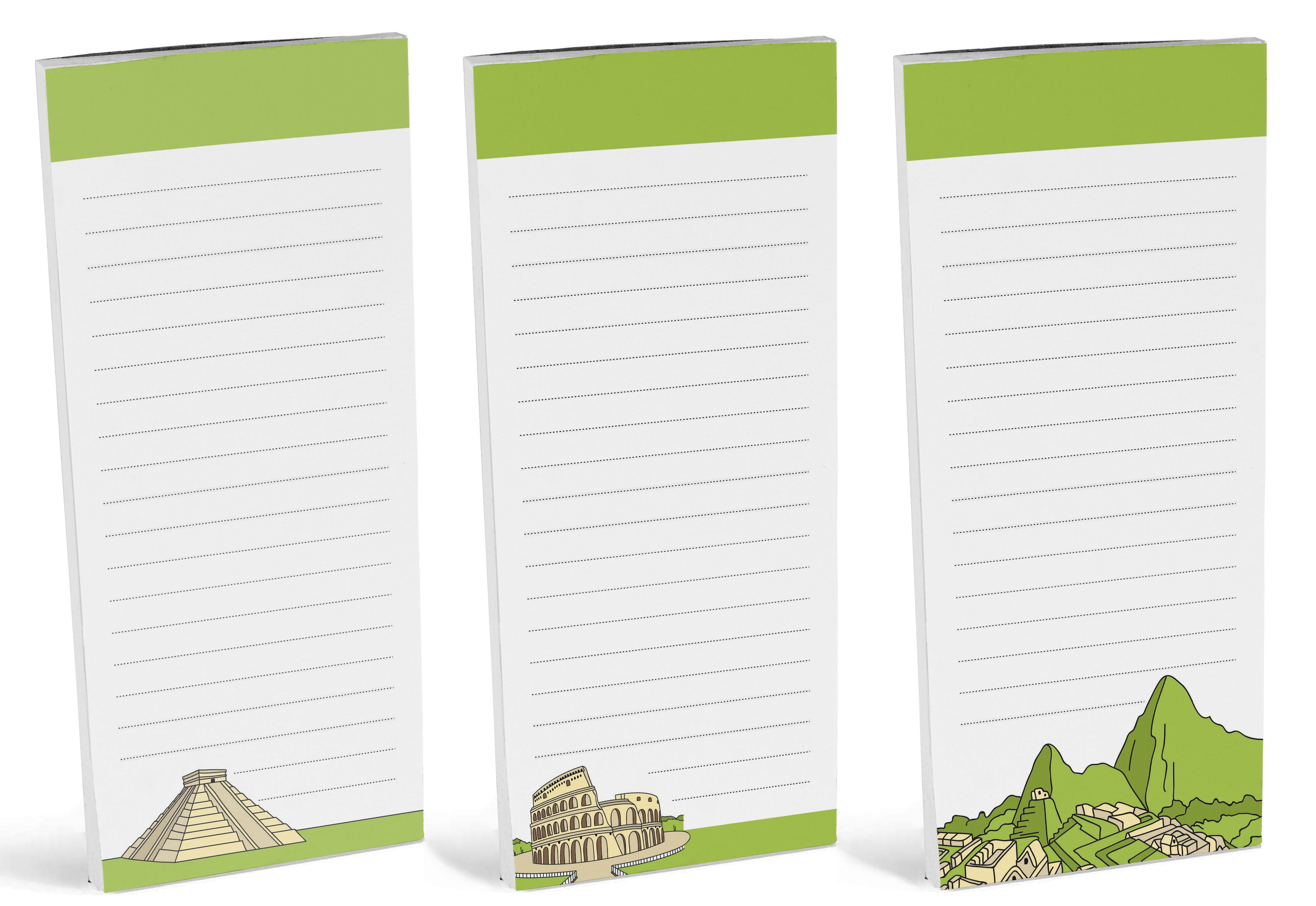 Inkdotpot Pack of 3 Magnetic Fridge To-Do List Notepads- Magnetic Memo Pads For Refrigerator-(50 Sheets Each)-T9