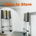 thumbnail image 2 of Step Ladder Telescoping Ladder 10.5FT, Telescopic Extension Ladder, Aluminum Alloy Folding Ladder Portable Multi-Purpose for Indoor Outdoor Work, Heavy Duty 300 lbs Load,Aluminum Ladder, 2 of 6