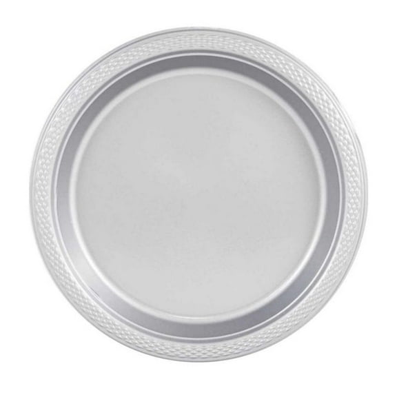 Disposable 9" Silver Diner Plastic Plates:5CT
