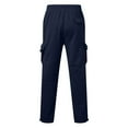thumbnail image 6 of TrendOFT Baggy Cargo Sweatpants for Men Workout Joggers Stretch Sweatpants Hiking Drawstring Casual Sweat Tactical Pants with Multi Pockets Navy S, 6 of 9