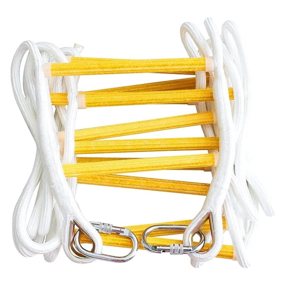 Escape Ladder 2-Story 5.1 m | Safety Ladders with Snap | Flame Retardant | up to 900 kg Load Capacity