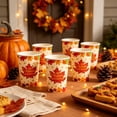 thumbnail image 6 of 10 Pcs Thanksgiving Disposable Paper Cups, Pumpkin Maple Leaf Printed Fall Table Drinkware for Holiday Dinner Party Gathering Festive Table Decor, 6 of 6