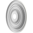 thumbnail image 4 of Ekena Millwork 22"OD x 3 1/2"ID x 1"P Cole Thermoformed PVC Ceiling Medallion (Fits Canopies up to 6"), UltraCover Satin Blossom White, 4 of 10