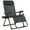 Black, variant on Gymax Folding Zero Gravity Lounge Chair Recliner w/ Cup Holder Tray Pillow Gray