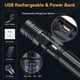 thumbnail image 5 of Lámpara Linterna LED Ultra Poderosa Recargable, 3000 Lúmenes, Lámpara de Bolsillo con Batería de 3400 mAh (Incluida), Lámpara Táctica con Zoom Étanche para Camping, Curso a Pied,, 5 of 5