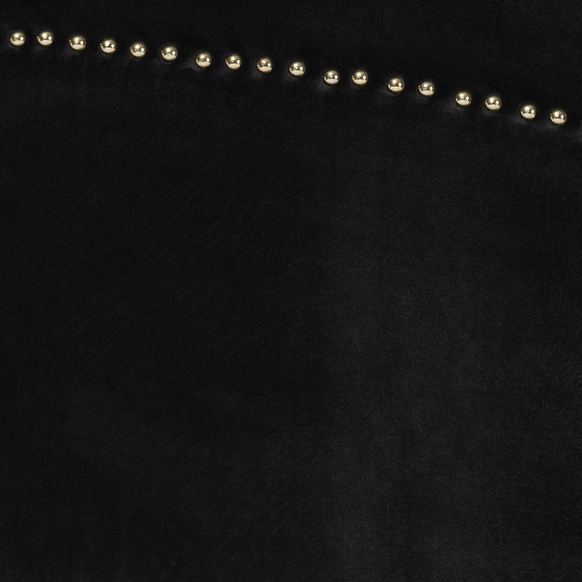 Baxton Studio Oxley Traditional Glam and Luxe Black Velvet and Gold Metal Queen Size Panel Bed