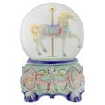 thumbnail image 4 of Purple Floral Horse&nbsp;and Rotating Carousel 100MM Musical Water Globe Plays Tune Carousel Waltz, 4 of 7