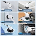 thumbnail image 5 of Electric Spin Scrubber, Cordless Cleaning Brush with Long Handle & 9 Replaceable Heads, Power Shower Scrubber for Bathroom, Bathtub & Tile Floor, 5 of 10