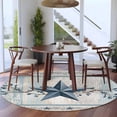 thumbnail image 4 of Texas Star Blue Round Rug 6ft Washable Circle Kitchen Rugs Non Slip Farmhouse Country Branches Wooden Grain Large Area Rug Indoor Floor Carpet for Bedroom Living Room Home Office Dining Room Nursery, 4 of 8