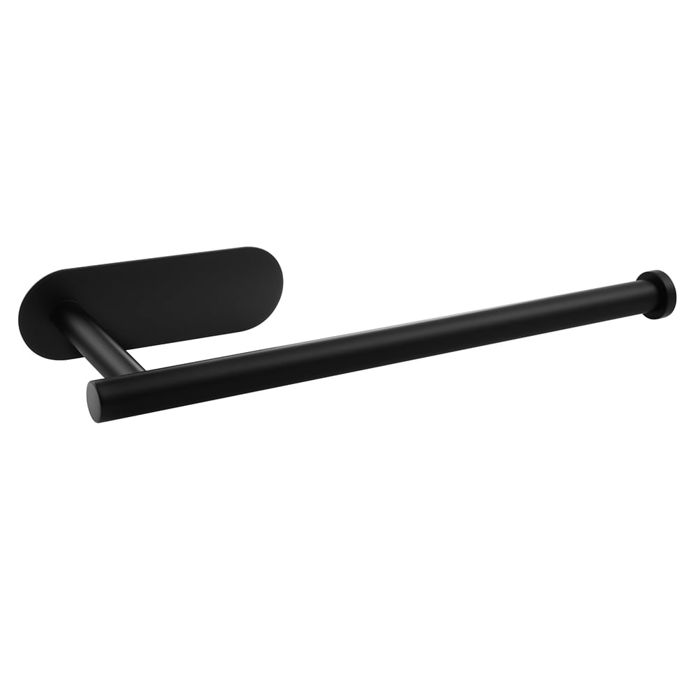 Kepooman Bath Towel Bar and Extended Toilet Paper Holder - Thicken Stainless Steel Towel Rack for Bathroom, Bathroom Accessories Towel Rod Heavy Duty Wall Mounted Towel Holder, Black Kepooman Bath Towel Bar and Extended Toilet Paper Holder - Thicken Stainless Steel Towel Rack for Bathroom, Bathroom Accessories Towel Rod Heavy Duty Wall Mounted Towel Holder, Black