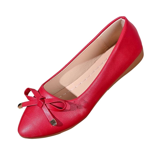 Loafers for Women, Plus Size Soft Sole with Bows, Trendy Comfortable Flat Shoes for Spring Summer
