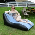 thumbnail image 3 of Fauteuil Sofa Gonflable en PVC Floqué, Fauteuil Gonflable Portable Auto-Gonflant Canapé-Lit Fauteuil de Repos Chaise Longue Confortable pour Dormir Canapé-Lit de Camping pour Usage Extérieur et Intérieur, 3 of 7