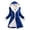Blue, variant on Womens Cable Knit Cardigan Sweaters Solid Color Hooded Long Sleeve Fleece Lined Toggle Button With Pockets Longline Coat
