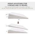 thumbnail image 2 of ABORON Adjustable Bed Wedge Pillow for Sleeping, Wedge Pillow for Sleep Apnea with Washable Cover, Acid Reflux Pillow, Memory Foam Triangle Wedge Pillow Post Surgery, Twin, 2 of 8