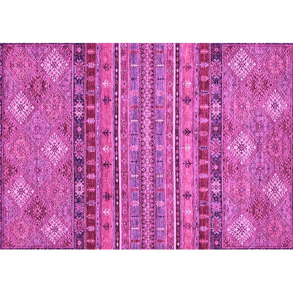 Ahgly Company Indoor Rectangle Abstract Pink Modern Area Rugs, 8' x 12'