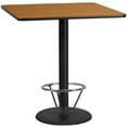 thumbnail image 2 of Flash Furniture Table de Bar Carrée en Noyer 42 Po, 2 of 4