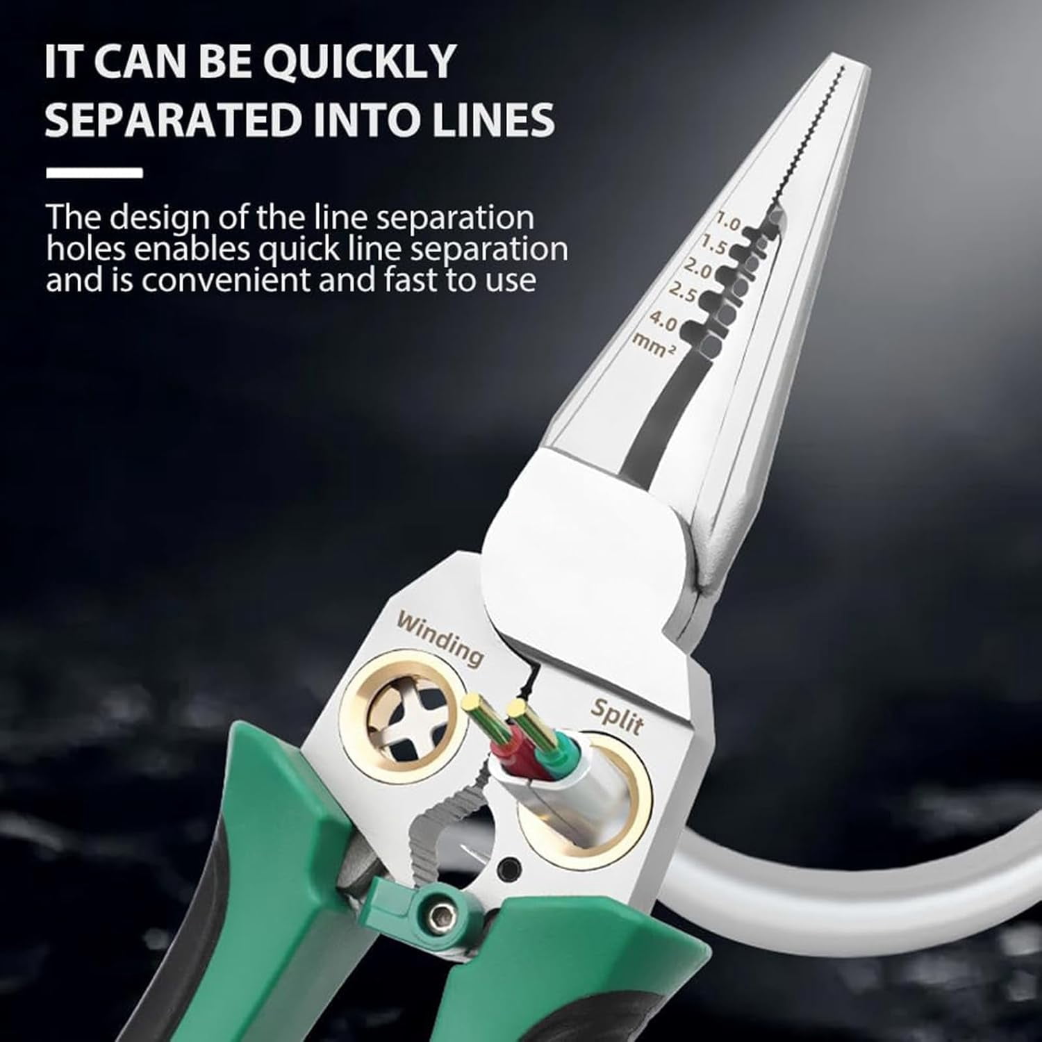 Preferablen 8 In 1 Wire Stripper Twister, 8 In 1 Wire Stripping Pliers, 2025 New 8 In 1 Wire Stripper With Voltage Tester, Electrical Pliers For Wire Cutting-Pulling And Crimping  Gray