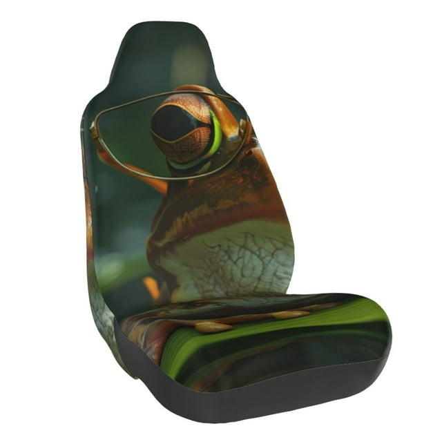 Wukai Intellectual Frog Pond Full Set Car Seat Covers with Soft Padding Universal Auto Front Seats Protector and Cushion Mat