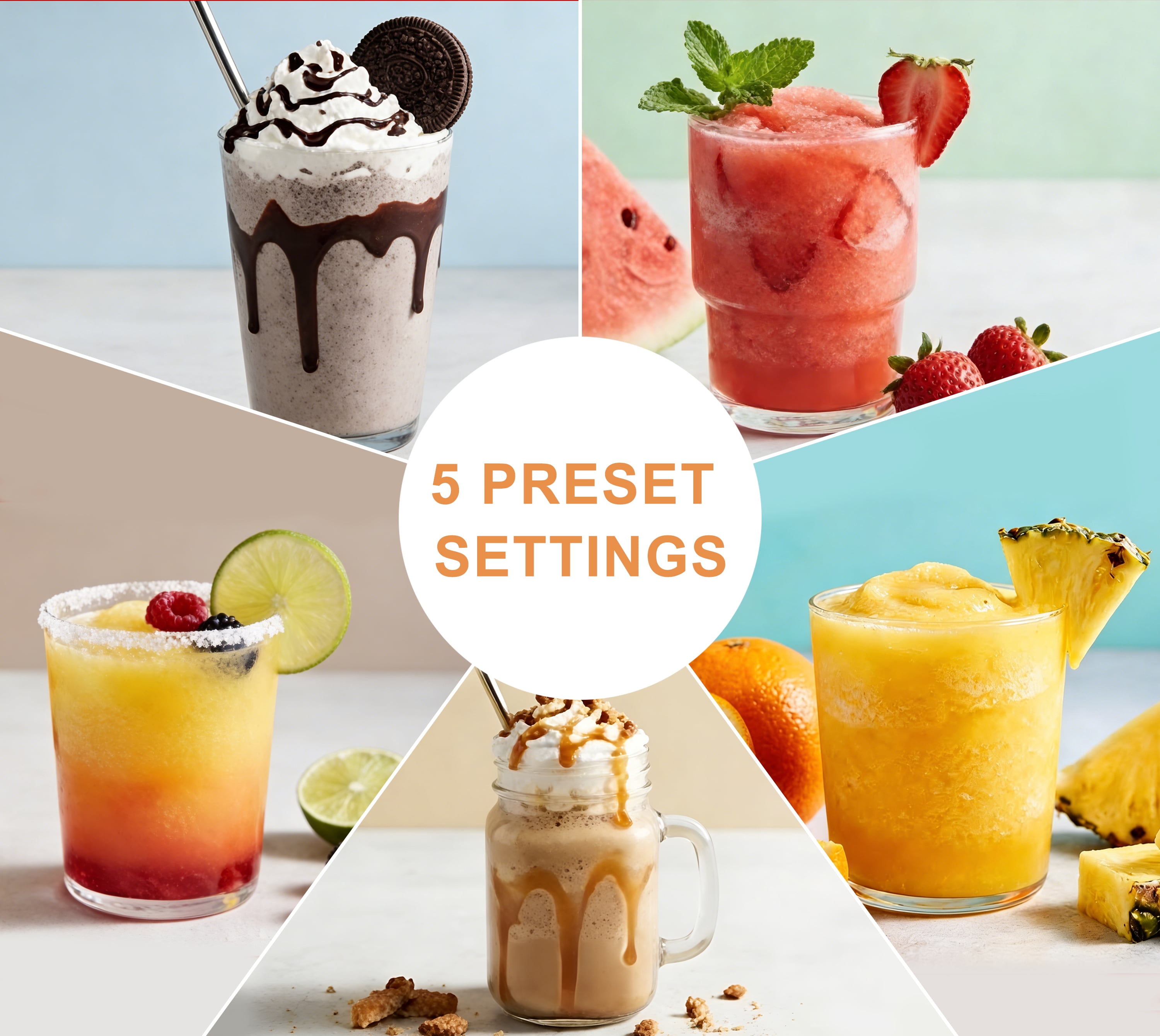 Slushie Machine, Soft Serve Ice Cream Maker - 5 Presets for Ice Cream, Slush, Spiked Slush, Frozen Juice, Milkshakes, Self-Cleaning - Perfect for Home Use