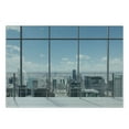 thumbnail image 3 of Urban Cutting Board, Modern Office Work Place View to City Architecture Contemporary Plan, Decorative Tempered Glass Cutting and Serving Board, Small Size, Grey White Blue, by Ambesonne, 3 of 5