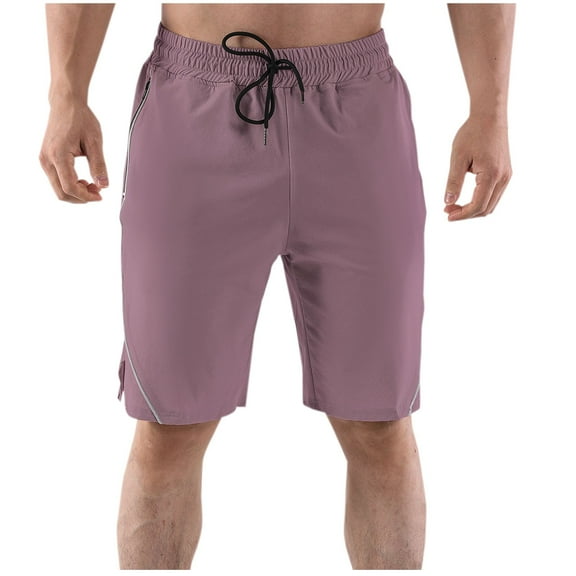 JIUKU Mens Workout Shorts Casual High Waist Drawstring Loose Fitted Sweat Shorts Solid Color Running Gym Shorts