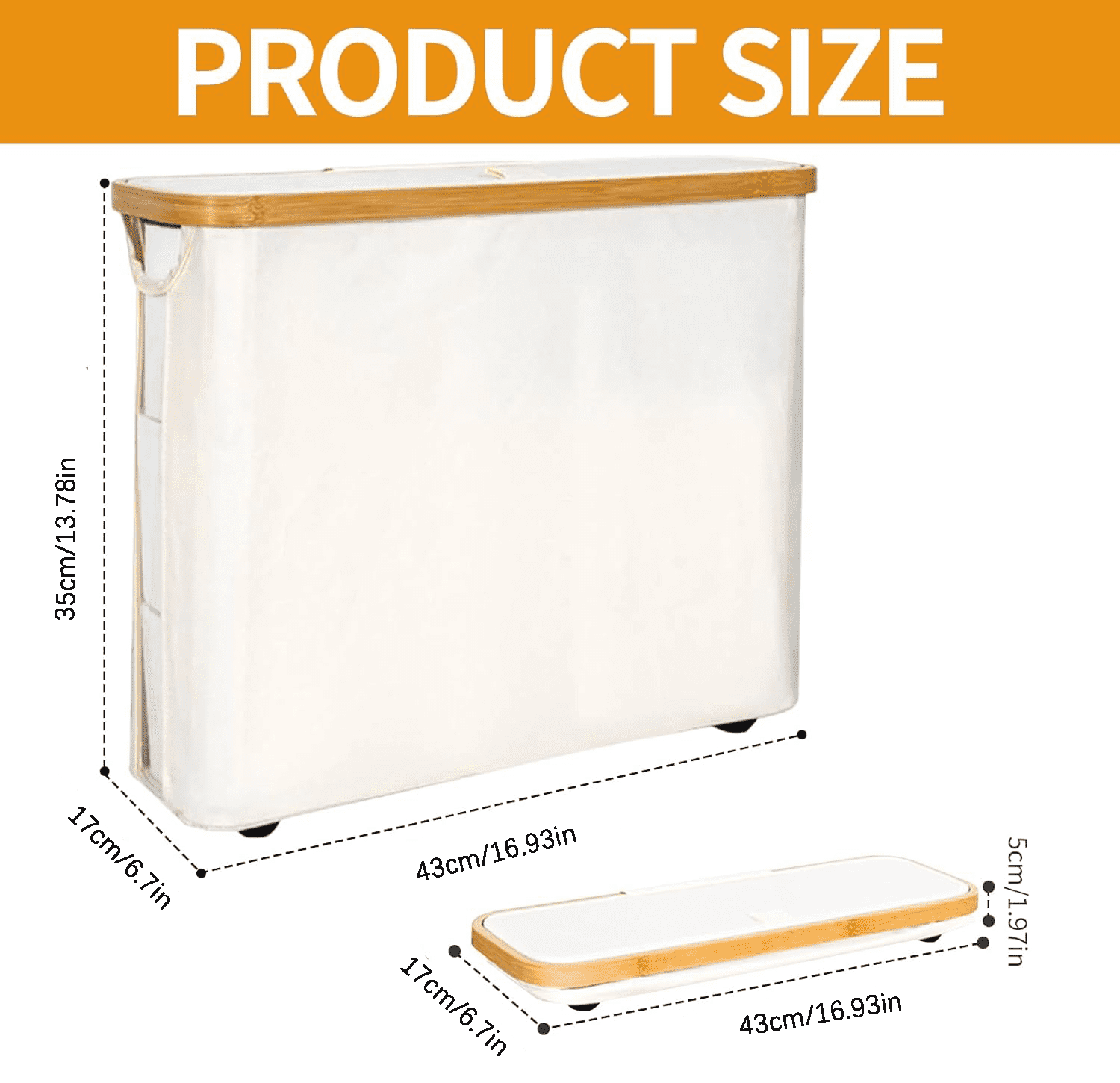 Toilet Paper Storage Toilet Paper Organizer with Lid Free Standing Toilet Paper Bin with Footbase for Bathroom, Bamboo, Collapsible Toilet Paper Container Holder for up to 9 Mega Rolls (Beige)