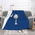 thumbnail image 7 of Throw Blanket South Carolina Flag Pattern Soft Cozy Fleece Flannel Blanket Home Decor for Couch Sofa Bed 40"x30", 7 of 7