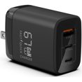 thumbnail image 1 of Cargador Vebner Rápido 67W Dual USB-C Más USB-A GaN Power Delivery, 1 of 6