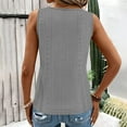 thumbnail image 7 of Breezora Women's Breathable V Neck Hollow Out Casual Cami Top for Spring Summer Daily Wear M Size Grey, 7 of 7
