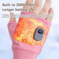 thumbnail image 3 of MARVA Guantes Termostáticos Inteligentes sin Dedos, Calefactores Recargables Portátiles con Pantalla Digital, Thermostatic Heated Fingerless Gloves, para El Trabajo, Ciclismo, Esquí Negro, 3 of 6