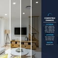 thumbnail image 4 of Luxrite 6 Inch Square LED Recessed Ceiling Light J-Box 18W 5 Color Selectable 1800LM Dimmable Wet Rated ETL 4 Pack, 4 of 7