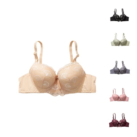 Bixock Underwire Bras for Women Push up Bras for Women Lace Back Closure Thin Cup Breathable Bras