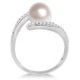thumbnail image 2 of Bypass Freshwater Cultured Pearl and Diamond Ring 14K W. Gold (8mm), 2 of 6
